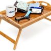 Vassoi da cucina Relaxdays Tray bed tray bamboo lacquered foldable bamboo