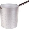 Pentole Agnelli Pasta sieve / scaldapasta cylindrical made of aluminum with handle made of stainless steel, silver 26 cm silver / black Colini