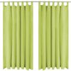 vidaXL Curtains micro satin 2 pieces with loops 140×245 cm green (132224) Tende per interni