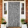 Tende per interni vidaXL Insect protection curtain gray and white 90x220 cm chenille (241224)