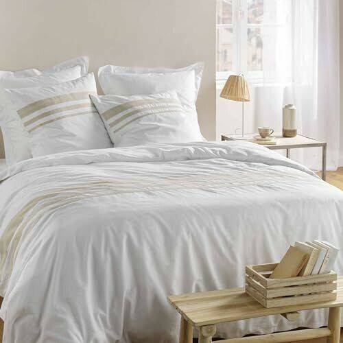 Lenzuola & biancheria da letto Douceur d'Intérieur Margaux 3-piece bed linen set 240x220 cm cotton with linen finish