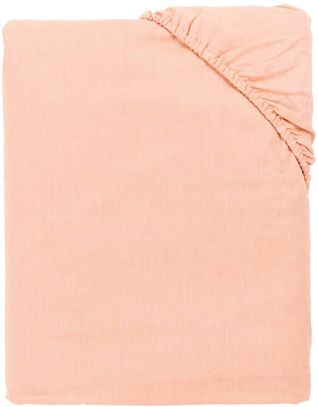 Pikolin Home Fitted Bed Sheet 100% Cotton 90 x 190/200 cmSalmon Pikolin Home Fitted Bed Sheet 100% Cotton 90 x 190/200 cm