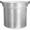 Colini Pentole Agnelli Pasta sieve cylindrical for saucepan, made of aluminum, with 2 handles made of stainless steel, silver 36 cm silver / black