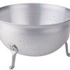 Pentole Agnelli Pasta strainer A 3 feet, BLTF aluminum, with 2 handles made of stainless steel, silver 28 cm silver / black Colini