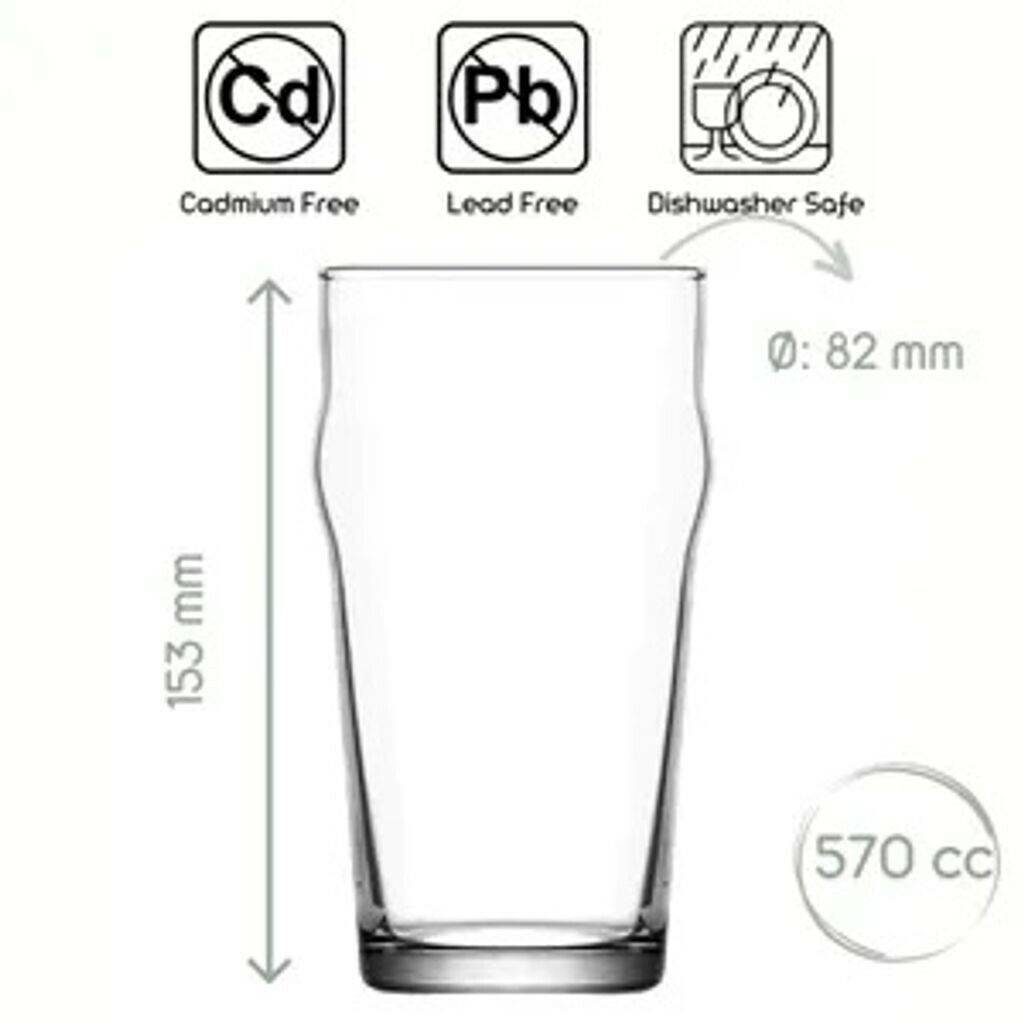 LAV Noniq Versatile 6-piece Noniq beer glass set - for various drinks from beer to iced tea Bicchieri da birra